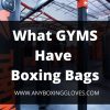 what gyms have boxing bags